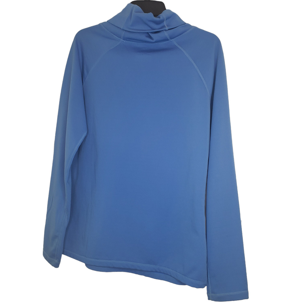 White Sierra‎ Blue Pullover Active Top Turtleneck Pull String Thumb Large